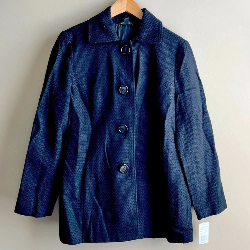 NWT Briggs New York Textured Lightweight Coat - Picture 1 of 3